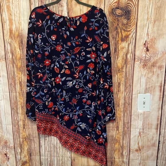 New Directions XL Floral Blouse & With Split Sleeve - Picture 4 of 9